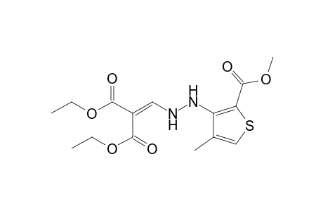 {[2-(2-carboxy-4-methyl-3-thienyl)hydrazino]methylene}malonic acid, 1,3-diethyl 2-methyl ester