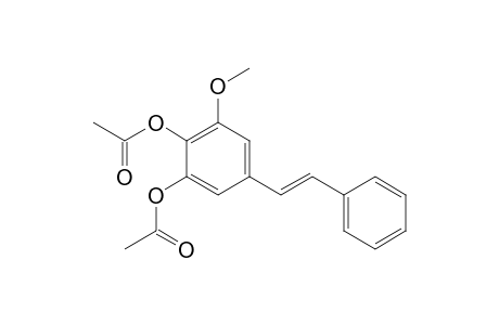 1,2-Benzenediol, 3-methoxy-5-(2-phenylethenyl)-, diacetate