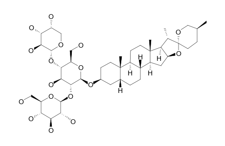 25(S)-5-BETA-SPIROSTAN-3-BETA-OL-3-O-ALPHA-L-ARABINOPYRANOSYL-(1->4)-[BETA-D-GLUCOPYRANOSYL-(1->2)]-BETA-D-GLUCOPYRANOSIDE