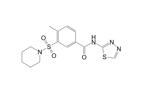 benzamide, 4-methyl-3-(1-piperidinylsulfonyl)-N-(1,3,4-thiadiazol-2-yl)-