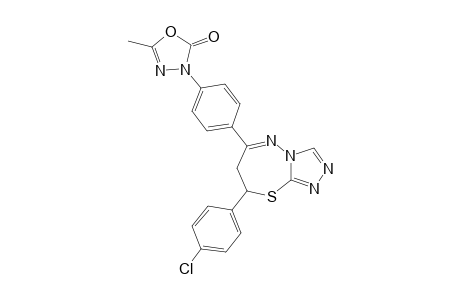 #7K;5-METHYL-3-[PARA-(8'-(4-CHLOROPHENYL)-7',8'-DIHYDRO-S-[1,2,4]-TRIAZOLO-[3,4-B]-1,3,4-THIADIAZEPINE-6'-YL)-PHENYL]-3H-2-OXO-DELTA(4)-1,3,4-OXADIAZOLE