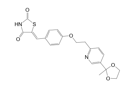 (5Z)-5-[4-[2-[5-(2-methyl-1,3-dioxolan-2-yl)-2-pyridyl]ethoxy]benzylidene]thiazolidine-2,4-quinone