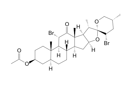 (25R)-3-BETA-ACETOXY-11-ALPHA,23-ALPHA-DIBROMO-5-ALPHA-SPIROSTAN-12-ONE