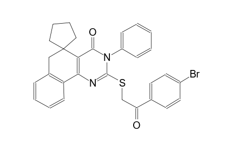 2-((2-(4-bromophenyl)-2-oxoethyl)thio)-3-phenyl-3H-spiro[benzo[h]quinazoline-5,1'-cyclopentan]-4(6H)-one