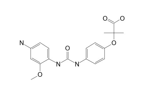 2-[4-[(4-amino-2-methoxy-phenyl)carbamoylamino]phenoxy]-2-methyl-propionic acid