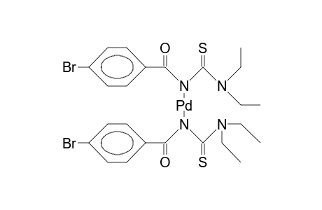 cis-Bis(N-<4-bromo-benzoyl>-N',N'-diethyl-thiourea)-palladium(ii) complex