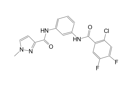 N-{3-[(2-chloro-4,5-difluorobenzoyl)amino]phenyl}-1-methyl-1H-pyrazole-3-carboxamide