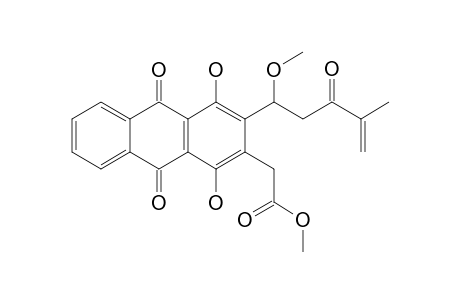 METHYL-2-[1,4-DIHYDROXY-3-(1'-METHOXY-4'-METHYL-3'-OXO-PENT-4'-ENYL)-9,10-DIOXO-9,10-DIHYDRO-ANTHRACEN-2-YL]-ACETATE