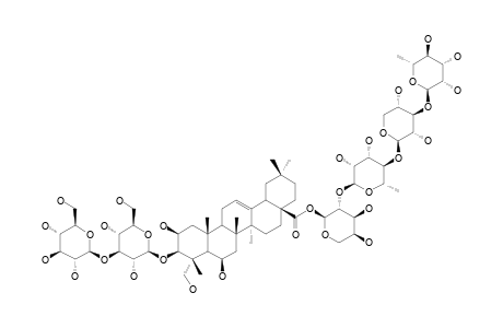 3-O-BETA-D-GLUCOPYRANOSYL-(1->3)-BETA-D-GLUCOPYRANOSYL-28-O-[ALPHA-L-RHAMNOPYRANOSYL-(1->3)-BETA-D-XYLOPYRANOSYL-(1->4)-ALPHA-L-RHAMNOPYRANOSYL-(1