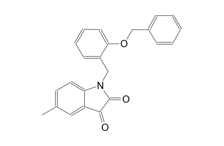 1H-indole-2,3-dione, 5-methyl-1-[[2-(phenylmethoxy)phenyl]methyl]-