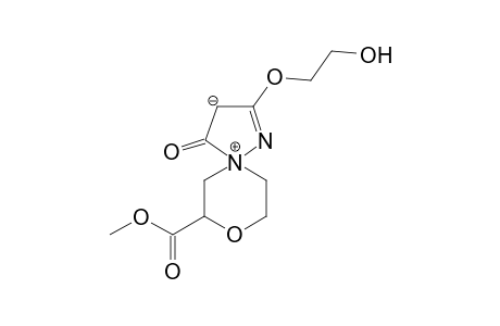 2-(2'-Hydroxyethoxy)-4-( methoxycarbonyl)-4-oxo-8-oxa-1-aza-5-azoniaspiro[4.5]dec-1-en-5-ium-3-yde