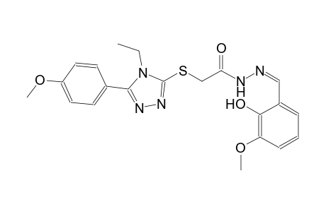 2-{[4-ethyl-5-(4-methoxyphenyl)-4H-1,2,4-triazol-3-yl]sulfanyl}-N'-[(Z)-(2-hydroxy-3-methoxyphenyl)methylidene]acetohydrazide