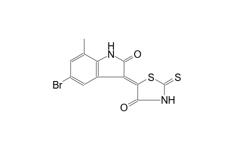 (3Z)-5-bromo-7-methyl-3-(4-oxo-2-thioxo-1,3-thiazolidin-5-ylidene)-1,3-dihydro-2H-indol-2-one