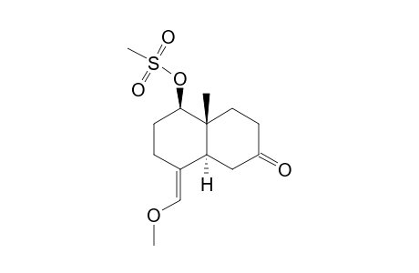 (4a.alpha.5.alpha.,8a.beta.)-(+-)-Octahydro-8-(1-methoxymethylene)-4a-methyl-5-[(methylsulfonyl)oxy]-2(3H)-naphthalenone