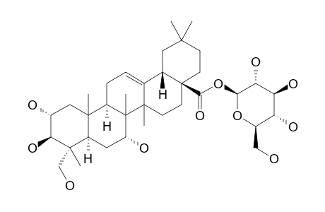 BELLERICASIDE-A;2-ALPHA,3-BETA,7-ALPHA,23-TETRAHYDROXY-OLEAN-12-EN-28-OIC-ACID-(28->1)-BETA-D-GLUCOPYRANOSYLESTER