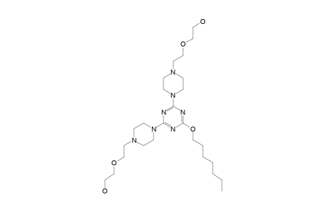 4,4'-[6-(HEPTYLOXY)-1,3,5-TRIAZINE-2,4-DIYL]-BIS-[2-[2-(1-PIPERAZINYL)-ETHOXY]-ETHANOL]