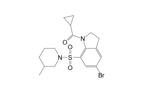 1H-indole, 5-bromo-1-(cyclopropylcarbonyl)-2,3-dihydro-7-[(3-methyl-1-piperidinyl)sulfonyl]-