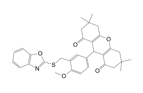 9-{3-[(1,3-benzoxazol-2-ylsulfanyl)methyl]-4-methoxyphenyl}-3,3,6,6-tetramethyl-3,4,5,6,7,9-hexahydro-1H-xanthene-1,8(2H)-dione