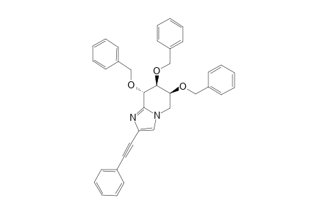 (6S,7S,8S)-6,7,8-TRIS-(BENZYLOXY)-2-(PHENYLETHYNYL)-5,6,7,8-TETRAHYDROIMIDAZO-[1,2-A]-PYRIDINE