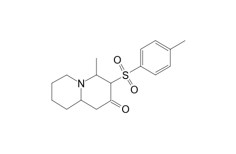 (+-)-4-Methyl-3-(p-toluenesulfonyl)quinolizidin-2-one