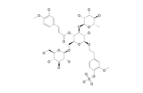 #M3;2-(3-METHOXY-4-SULFOPHENYL)-ETHYL-O-ALPHA-L-RHAMNOPYRANOSYL-(1->3)-[BETA-D-GLUCOPYRANOSYL-(1->6)]-(4-O-E-ISOFERULOYL)-BETA-D-GLUCOPYRANOSIDE