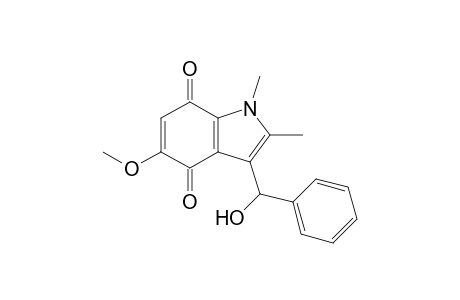 3-[hydroxy(phenyl)methyl]-5-methoxy-1,2-dimethyl-indole-4,7-dione