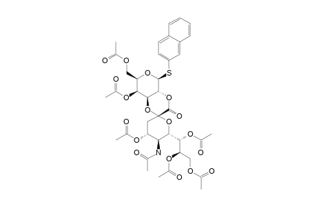 #5B;2-NAPHTHYL-[5-ACETAMIDO-4,7,8,9-TETRA-O-ACETYL-3,5-DIDEOXY-D-GLYCERO-ALPHA-D-GALACTO-2-NONULOPYRANOSYL-(1'->2)-LACTONE]-(2->3)-O-4,6-DI-O-ACETYL-1-THIO-BET