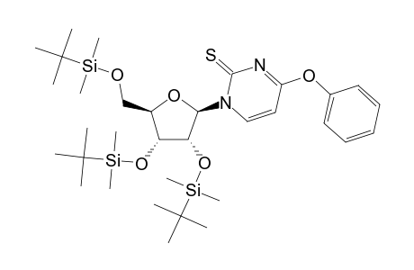 4-O-PHENYL-2',3',5'-O-TRIS-(TERT.-BUTYLDIMETHYLSILYL)-2-THIOURIDINE