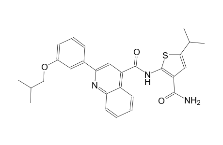 N-[3-(aminocarbonyl)-5-isopropyl-2-thienyl]-2-(3-isobutoxyphenyl)-4-quinolinecarboxamide