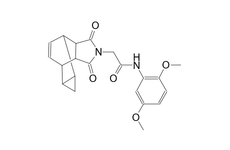 N-(2,5-dimethoxyphenyl)-2-(3,5-dioxo-4-azatetracyclo[5.3.2.0~2,6~.0~8,10~]dodec-11-en-4-yl)acetamide