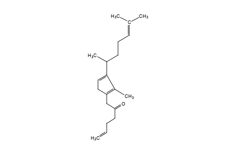 1-[3-(1,5-dimethyl-4-hexenyl)-2-methyl-1,3-cyclopentadien-1-yl]-5-hexen-2-one