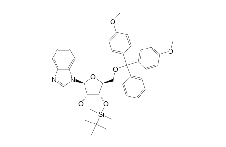 5'-O-(4,4'-DIMETHOXYTRITYL)-3'-O-TERT.-BUTYLDIMETHYLSILYL-1'-DEOXY-1'-(BENZIMIDAZOL-1-YL)-BETA-D-RIBOFURANOSE