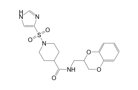 N-(2,3-dihydro-1,4-benzodioxin-2-ylmethyl)-1-(1H-imidazol-4-ylsulfonyl)-4-piperidinecarboxamide