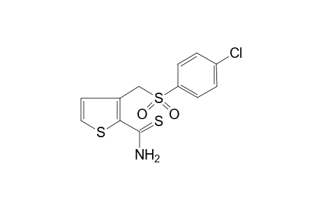 3-([(4-Chlorophenyl)sulfonyl]methyl)-2-thiophenecarbothioamide