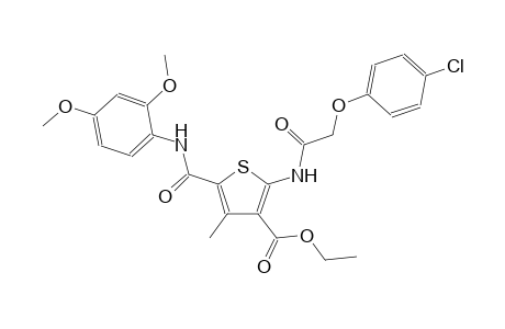 2-[[2-(4-chlorophenoxy)-1-oxoethyl]amino]-5-[(2,4-dimethoxyanilino)-oxomethyl]-4-methyl-3-thiophenecarboxylic acid ethyl ester