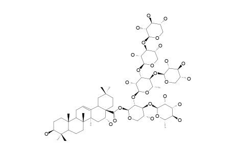 28-O-[XYLOPYRANOSYL-(1->3)-XYLOPYRANOSYL-(1->3)-[XYLOPYRANOSYL-(1->4)]-RHAMNOPYRANOSYL-(1->2)-[RHAMNOPYRANOSYL-(1->3)]-XYLOPYRANOSYL]-ECHINOCYSTIC-ACID-ESTER