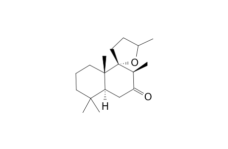 9.alpha.,13-Epoxy-14,15-dinor-labdan-7-one