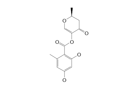 ORSELLIDE-E;(2R)-5-O-(2,4-DIHYDROXY-6-METHYLBENZOYL)-2-METHYL-2,3-DIHYDRO-4-PYRONE