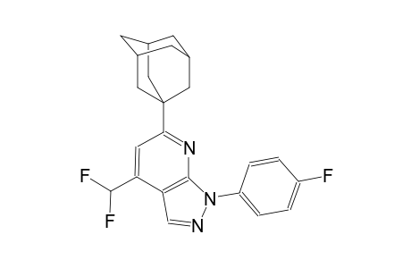 1H-pyrazolo[3,4-b]pyridine, 4-(difluoromethyl)-1-(4-fluorophenyl)-6-tricyclo[3.3.1.1~3,7~]dec-1-yl-