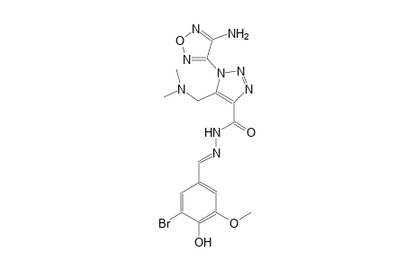 1-(4-amino-1,2,5-oxadiazol-3-yl)-N'-[(E)-(3-bromo-4-hydroxy-5-methoxyphenyl)methylidene]-5-[(dimethylamino)methyl]-1H-1,2,3-triazole-4-carbohydrazide