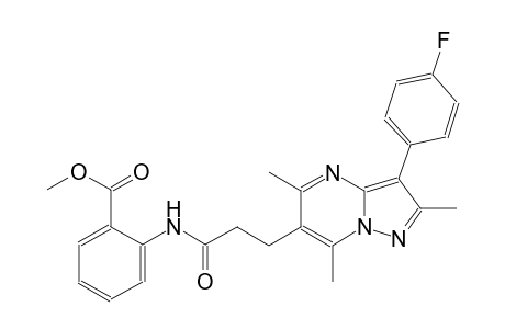 benzoic acid, 2-[[3-[3-(4-fluorophenyl)-2,5,7-trimethylpyrazolo[1,5-a]pyrimidin-6-yl]-1-oxopropyl]amino]-, methyl ester