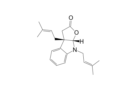 3A,8-BIS-(3-METHYL-2-BUTEN-1-YL)-2-OXO-2,3,3A,8A-TETRAHYDRO-8H-FURO-[2,3-B]-INDOLE