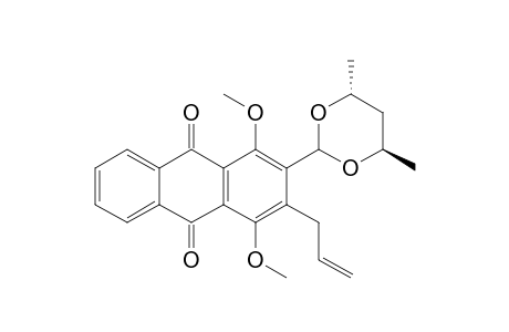 (4'R,6'R)-1,4-dimethoxy-2-(4',6'-dimethyl-1',3'-dioxan-2'-yl)-3-(prop-2''-enyl)anthraquinone