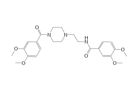 3,4-Dimethoxy-N-[2-(4-veratroylpiperazino)ethyl]benzamide