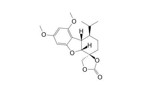 RAC-(1R,4S,4AR,9BS)-7,9-DIMETHOXY-1-(1-METHYLETHYL)-1,2,3,4,4A,9B-HEXAHYDRODIBENZOFURAN-4-SPIRO-4'-DIOXORAN-2'-ONE