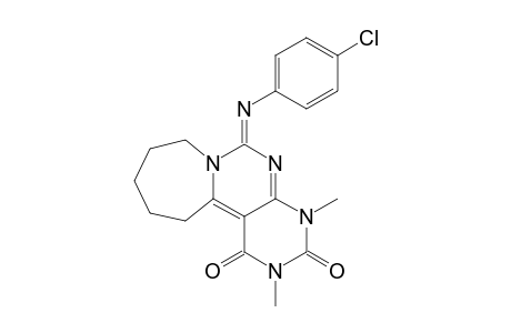 9,11-DIMETHYL-7-(4-CHLOROPHENYL)-IMINOPYRIMIDO-[4',5':4,5]-PYRIMIDO-[6,1-A]-AZEPIN-10,12-(9H,11H)-DIONE