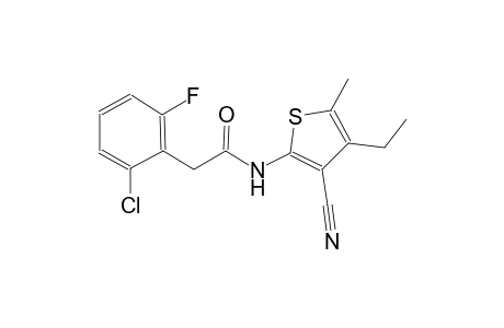 2-(2-chloro-6-fluorophenyl)-N-(3-cyano-4-ethyl-5-methyl-2-thienyl)acetamide