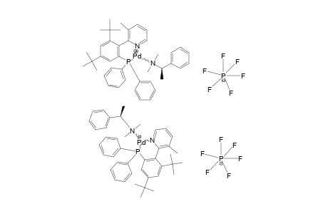 #6;(R,R)/(R,S)-[DIMETHYL-1-PHENYLETHYL)-AMINATO-C(2)-N]-2-(2'-DIPHENYLPHOSPHINO-4,6-DI-TERT.-BUTYL-1'-PHENYL)-3-METHYLPYRIDINE]-PALLADIUM(II)-HEXAFLUOROPHOSPHA