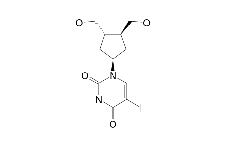 (+/-)-1-[(1-BETA,3-ALPHA,4-BETA)-3,4-BIS-(HYDROXYMETHYL)-CYCLOPENTYL]-5-IODO-1,2,3,4-TETRAHYDROPYRIMIDINE-2,4-DIONE