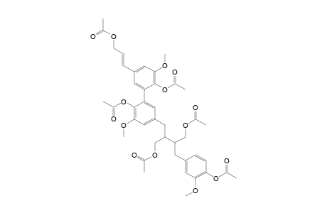 5'-[4-ACETOXYMETHYL-3-(4-ACETOXY-3-METHOXYBENZYL)-2-ACETOXYMETHYL-BUTYL]-5-(3-ACETOXY-PROPENYL)-2,2'-DIACETOXY-3,3'-DIMETHOXY-BIPHENYL